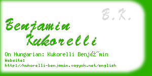 benjamin kukorelli business card